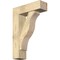 Ekena Millwork Funston Block Rough Sawn Bracket w/ Offset Brace, Douglas Fir, 8"W x 26"D x 38"H BKT0806X26X38FST05RDF - alternate 1
